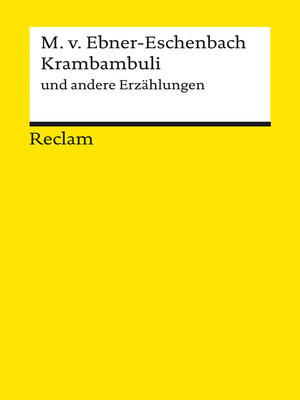cover image of Krambambuli und andere Erzählungen
